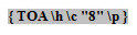 TOA field code with switches TOA field code with switches